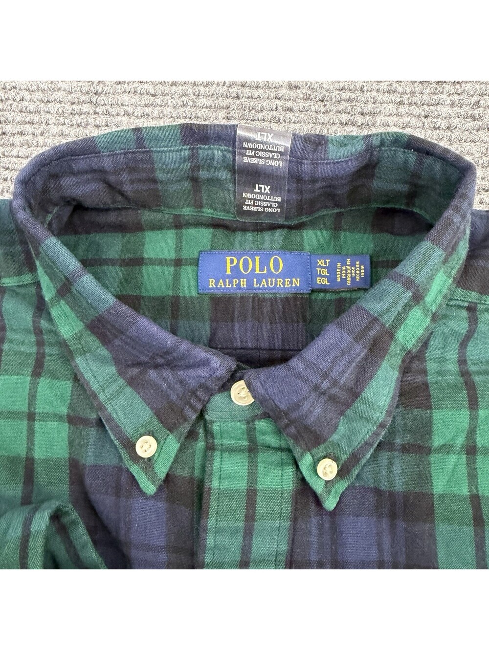 Polo Ralph Lauren Black Watch Plaid Shirt Mens XLT Tall Button Down Pony NWOT - Picture 4 of 5